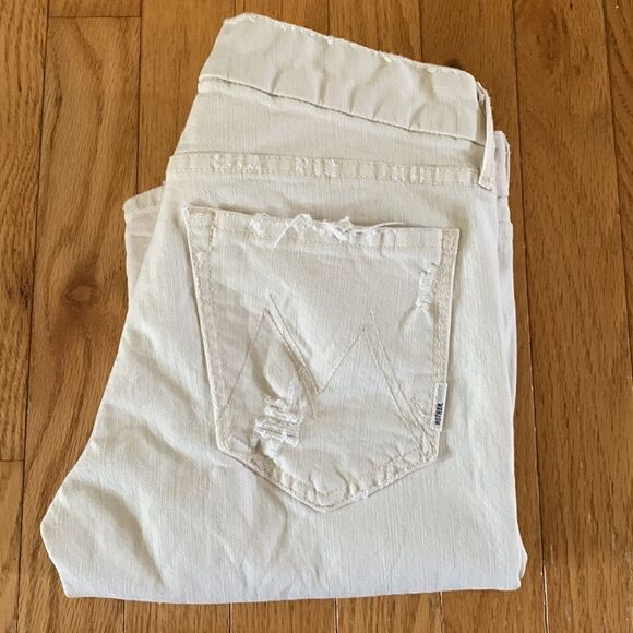Mother‎ the Looker Cream Ankle Jeans women’s size 27 - Picture 6 of 12